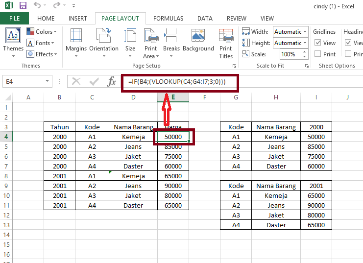 Penerapan Fungsi Vlookup dan Hlookup Pada Excel 